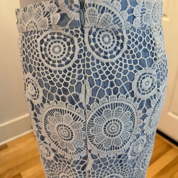 Blue white crochet midi skirt - Picture 5 of 8